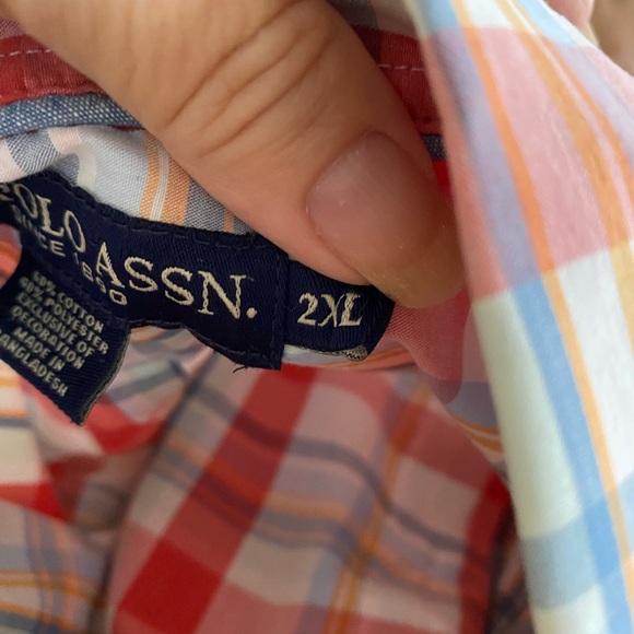 U.S. POLO Association New York Men’s 2X Plaid Buttoned Down Shirt - Picture 7 of 7